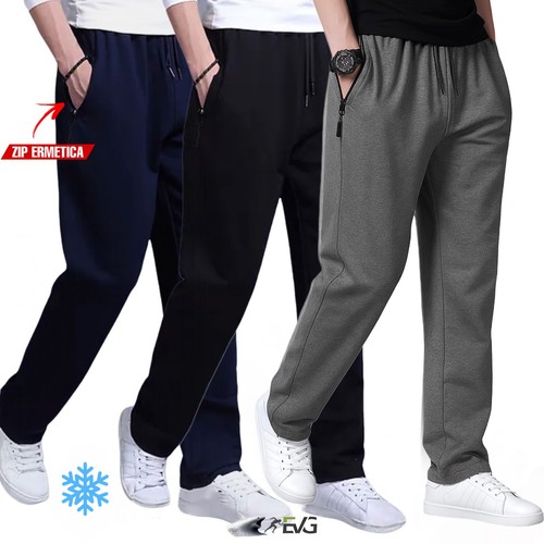 Pantalone tuta diritto felpato - tuta,